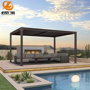 Pérgola de Aluminio con Cobertizo para Auto, Doble Uso, Protección Solar y Cubierta para Estacionamiento, Impermeable, para Casa o Villa - Product Image 4