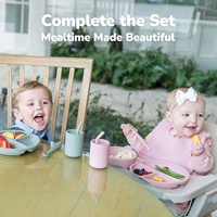 Gobelet incassable en silicone pour bébé, tasse d'apprentissage avec paille et poignée, capacité 310 ml, sans BPA, anti-fuite, portable