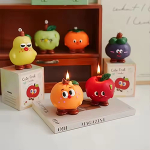 Handmade Cute Fruit Shaped Scented <b>Candle</b> Soy Wax Orange Pear Aroma Home Decor <b>Gift</b> Novelty Fruit <b>Candle</b> for Party - Product Image 1