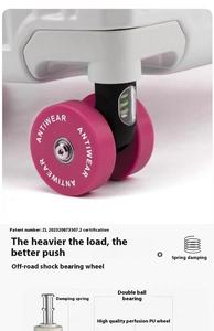 מפעל סיטונאי לשאת על מטען אלומיניום למחשב ידית רחבה עם תא המטען נשלף - Product Image 4