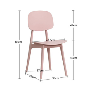 Trendy Candy <b>Chair</b> Plastic Modern Minimalist <b>Dining</b> <b>Chair</b> <b>Stackable</b> Nordic Style Adult Home Use - Product Image 5
