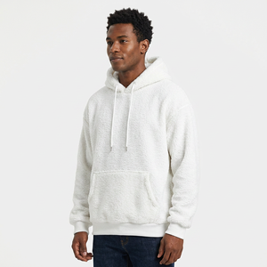 Sweat-shirt à capuche en sherpa pour homme avec doublure en polaire moelleuse, échantillon de développement pour les boutiques de vêtements en ligne - Product Image 1