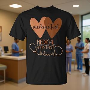 T-shirt promotionnel pour femmes Afro-américaines, assistantes médicales, pour le Mois de l'Histoire des Afro-américaines - Product Image 3