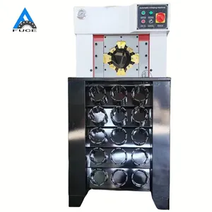 अल्ट्रा थिन एल्बो फिटिंग हाइड्रोलिक होज़ फ़्लैंगिंग मशीन/रबर होज़ क्रिम्पिंग मशीन 1/4 इंच से 3 इंच