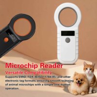 Lector de Microchips ISO 11784/11785 W90D FDX-B, Escáner de Mascotas Blanco/Negro, Escáner de Etiquetas para Animales, Escáner de Microchips para Animales