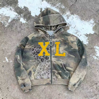 Hoodie Custom 450 GSM untuk Pria Ukuran XL dengan Pullover Kasmir dan Desain Vintage Sunfade, Hoodie Zip-up Distressed yang Dipotong dan Dicuci