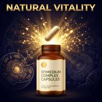 Capsule de complexe d'Epimedium OEM, complément alimentaire pour la santé masculine, soutient l'endurance, l'énergie et la concentration mentale, contient du Maca et du Ginseng purs