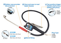 Gonfleur de pneus numérique 3-en-1 SUMAKE ST-TC302-E(M)(N) de haute qualité avec filtres à air 0~200 PSI 0,57 kg Neuf Garantie 1 an -10°C~+50°C