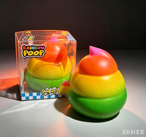 Giocattolo Squishy a Forma di <span class=keywords><strong>Cacca</strong></span> Arcobaleno Gigante, Bestseller, Palla Antistress a Lenta Risalita - Product Image 1