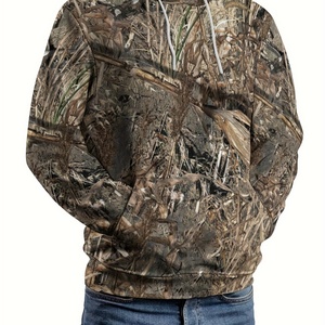 Sudadera con Capucha de Forro Polar para Hombre, Diseño de Camuflaje Térmico 3D para Caza, Logotipo Bordado, Talla Grande, Otoño - Product Image 2