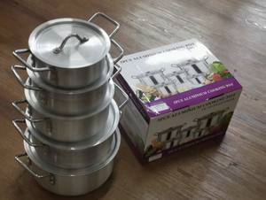 Nouvelle conception, ensemble de 5 casseroles en aluminium de forme droite, finition miroir, 16-24 cm, pour <span class=keywords><strong>buffet</strong></span> d'hôtel - Product Image 5