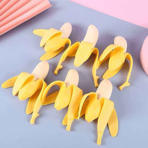 Juguetes de goma de plátanos simulados pelables para amasar y relajar, de rebote lento, para descompresión y ventilación, juguetes de frutas al por mayor 14+ - Product Image 5