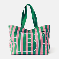 Sac fourre-tout personnalisé à monogramme, grande capacité, sac à bandoulière, sac de plage rayé pour femmes, usage quotidien