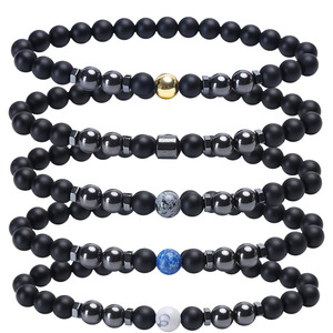 Bracelet <span class=keywords><strong>de</strong></span> cheville à perles en pierre hématite noire, bijou Anti-renversement, amincissant, Drainage lymphatique, magnétique, <span class=keywords><strong>2022</strong></span> - Product Image 2