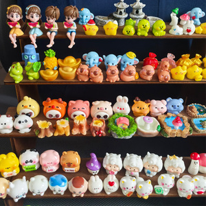 รางวัล/ของขวัญสำหรับครู รูปปั้นหมีน้อย ของขวัญเรซิ่นรูปสัตว์ หมา แพนด้า <span class=keywords><strong>หมู</strong></span> แมวกวัก ไดโนเสาร์ ไก่ เป็ด สำหรับเด็ก - Product Image 1