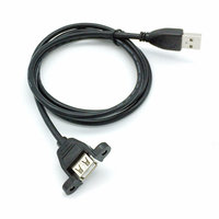 Câble d'extension pour montage sur panneau USB2.0 USB 2.0 Type A mâle à femelle Câble d'extension pour montage sur panneau avec vis pour oreilles