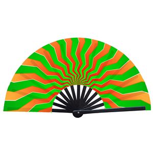 Abanico de Mano Personalizado Promocional, Abanico Plegable con Logotipo Impreso Personalizado, Abanico de Tela y Bambú para Bodas y Fiestas - Product Image 5