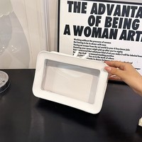Modieuze transparante make-uptas met grote capaciteit Nieuwe eenvoudige make-uptas voor vrouwen Verfijnde Valentijnsdagcadeaus