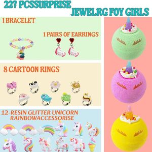 Bombes de bain effervescentes licorne en gros avec jouet surprise pour filles, faites à la main, naturelles, de luxe, dans une boîte cadeau, style mignon - Product Image 2