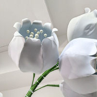 C-308 grande fleur de lys artificielle installation d'art de papier de vallée géante pour centre commercial DP Point décoration de mariage et accessoires de photographie