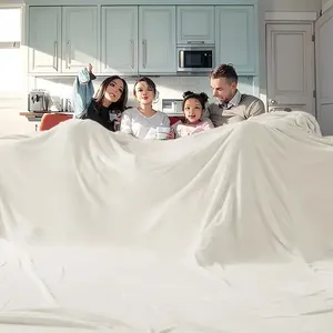 Manta grande de 120 "* 120" (10 '* 10'), manta gigante grande de 2 capas, manta de forro polar con cremallera para familias