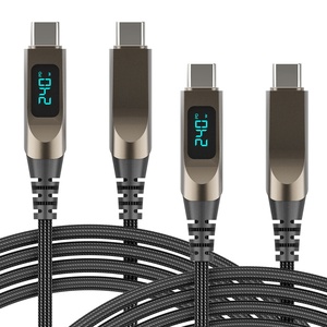 Câble USB-C vers USB-C 240W avec affichage LED, compatible avec la charge rapide PD, <span class=keywords><strong>cordon</strong></span> de charge pour <span class=keywords><strong>iPhone</strong></span> 18, Cbook Pro, Samsung - Product Image 1