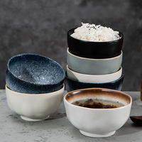Ensemble de bols en céramique de style japonais moderne, bols à dessert, à soupe et à riz, pour usage domestique et en restaurant, non toxiques, compatibles lave-vaisselle