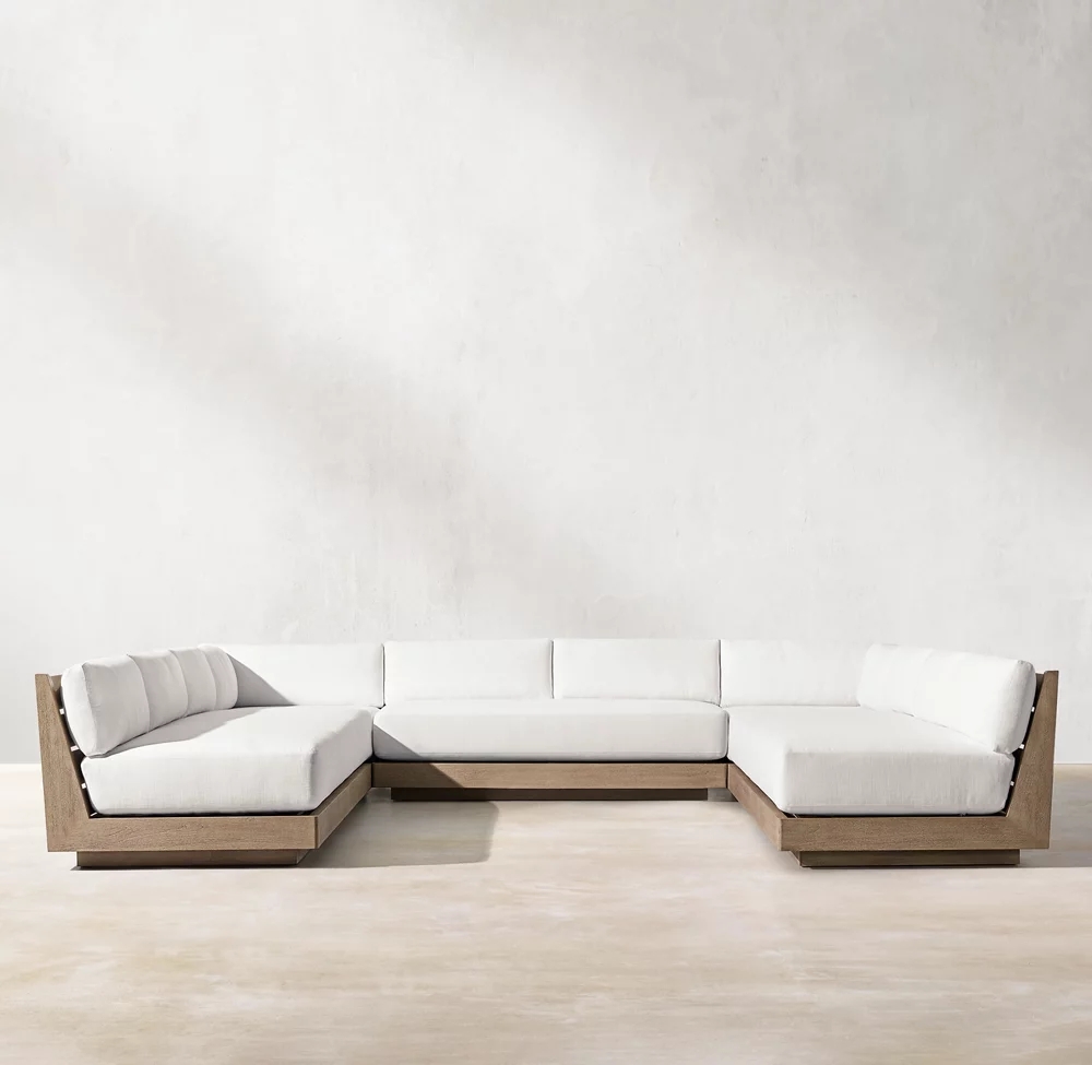 2023 Luxury Wholesale New Modern Outdoor  Furniture Teak wood Garden sofa set