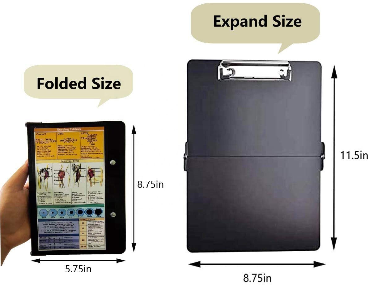 Amazon  Hot Sale  Custom Logo Aluminum Alloy Medical Folder Clip Nursing Foldable Clipboard