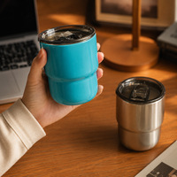 Nouveauté 2026 – Tasses à café isothermes personnalisées de 200 ml, gobelets de voyage portables en acier inoxydable 304, mini-tumblers avec couvercle – Vente en gros Emerit