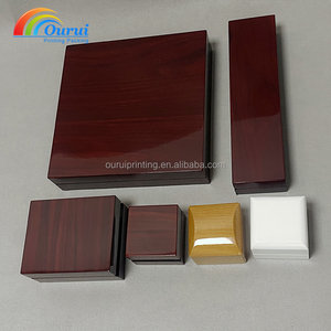 Đặc biệt cung cấp tùy chỉnh MDF đồ trang sức bằng gỗ màu đỏ chủ hộp với LED ánh sáng vòng vòng vòng Hộp Quà Tặng Jewel trường hợp bao bì - Product Image 3