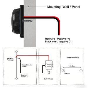 Cargador USB para Auto 24v de Montaje Superficial con 2 Puertos QC3.0, Cubierta Impermeable IP55 con Tapa Deslizante - Product Image 5