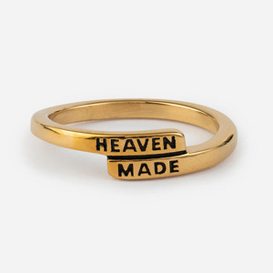 แหวนคู่รักชุบทองแบบเปิดปรับได้โลโก้ได้ตามต้องการสำหรับผู้ชายผู้หญิงแหวนแฟชั่นส่วนบุคคล - Product Image 4