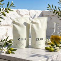 Sachet Doypack personnalisé par le fabricant, 500 ml, 1 L, 3 L, qualité alimentaire, pour liquides, huile de tournesol, emballage avec bec verseur, pochette verticale