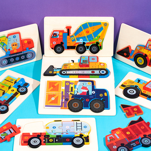 Puzzle Educativi in Legno <span class=keywords><strong>per</strong></span> Bambini, <span class=keywords><strong>Giocattoli</strong></span> Montessori <span class=keywords><strong>per</strong></span> Bambini di <span class=keywords><strong>1</strong></span> 2 3 Anni, Puzzle di Veicoli <span class=keywords><strong>per</strong></span> l'Apprendimento Prescolare - Product Image 2
