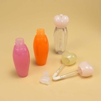 Contenants de rouge à lèvres brillant 3 ml avec logo personnalisé, tubes souples de luxe vides en ABS avec bouchon à vis, emballage cosmétique pour fard à joues 80x27mm