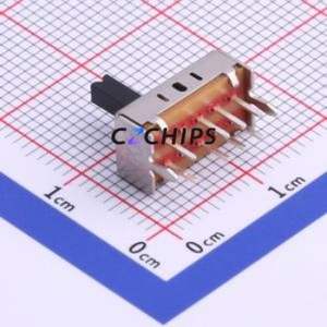 SS23D06L6 Slide Switch Through hole Component (THT) Switch Double Pole Three Throw Rectangle Pin Header PC Pin 12mm - Product Image 2