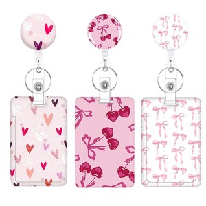 In stock, retractable buckle leopard print card <b>holder</b> UV name tag/<b>ID</b> card <b>holder</b>/employee badge/student campus card/bus card - Product Image 5