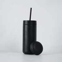 Nouvelle tasse isotherme 3-en-1 en acier inoxydable 2026 avec couvercle coulissant et paille, anti-fuite, pour les boissons