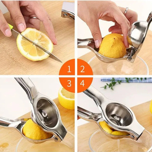 Exprimidor de Limones de Acero Inoxidable, Exprimidor Manual de Frutas, Prensa de Cítricos, Rallador de Limones para Cocina, Procesador de Alimentos para Bar - Product Image 4