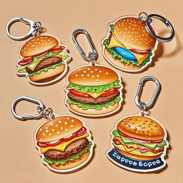 Eco-friendly Acrylic Charm Anime Plastic Keychain Custom Acrylic Keychain