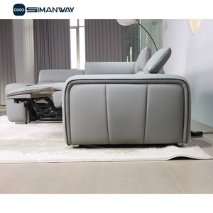 Bộ ghế <span class=keywords><strong>sofa</strong></span> điện chỉnh điện bằng da thật, kiểu chữ L, góc cạnh, có thể điều chỉnh, sản xuất tại nhà máy OEM. - Product Image 3