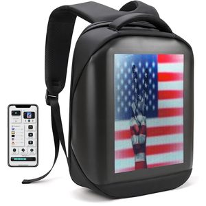 Mochila LED para Portátil de 17 Pulgadas, Impermeable, con Pantalla Programable, Control por Aplicación, Unisex, Mochila Suave - Product Image 1
