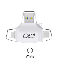 USB para iPhone Android Pad Cámara portátil llavero multifunción 4 en 1 Kit Universal SD TF OTG adaptador de lector de tarjetas de expansión