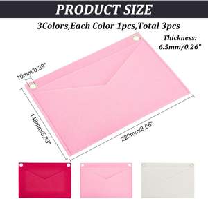 Plus de couleurs feutre sac à main organisateur insérer doublure embrayage sac fourre-tout Kit de conversion étui de rangement de luxe grande enveloppe Crossbody Wallet - Product Image 2