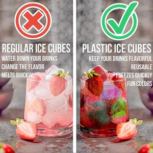 Bán Buôn Cocktail Nhựa Tái Sử Dụng <span class=keywords><strong>Ice</strong></span> Cubes Đầy Màu Sắc Vuông Nhựa <span class=keywords><strong>Ice</strong></span> Cubes Refreezable Trong Suốt <span class=keywords><strong>Ice</strong></span> Cubes Cho Đồ Uống - Product Image 5