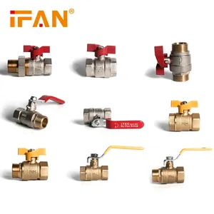 IFAN High Quality NPT Brass Core Brass Body 1/4''- 2'' Water Valve Female Thread Brass Ball Valve For Water Control