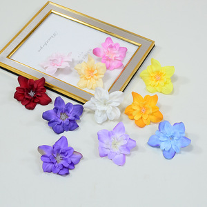 Dongchen Crafts <b>Artificial</b> Larkspur <b>Flowers</b> 6cm Diameter For Wedding Decorations Photography Props Home Decor - Product Image 1