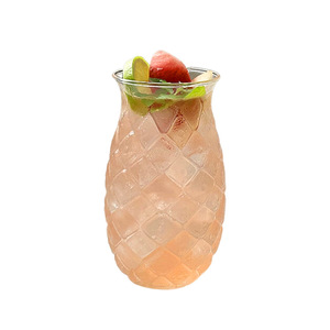 Hot <strong>Sale</strong> 480ml Cocktail Glass <strong>Tiki</strong> Pineapple Glasses Drinking Cup Pineapple Shaped Glass - Product Image 2