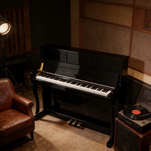 Piano acoustique pour la maison, style Bari italien, artisanal, en bois massif, décoration de villa de luxe et pour la lecture musicale, design compact, portable et - Product Image 1